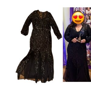 Sequin evening gown